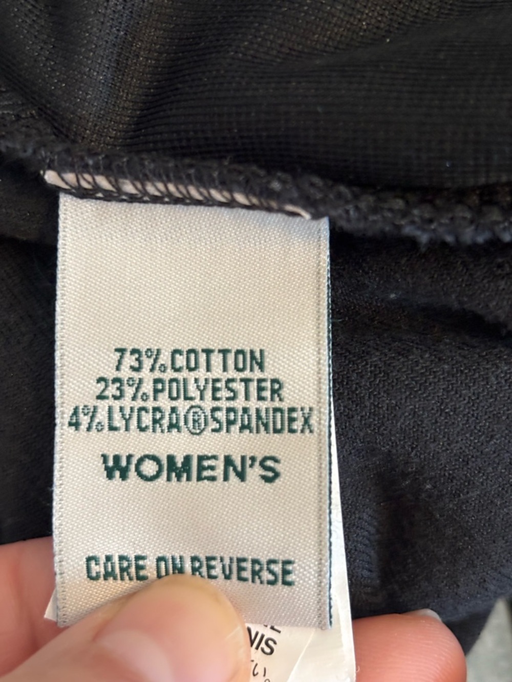 L.L.Bean Corduroy Pants Women’s Large Black Elastic Waist Straight Leg Cozy​ - Picture 5 of 6